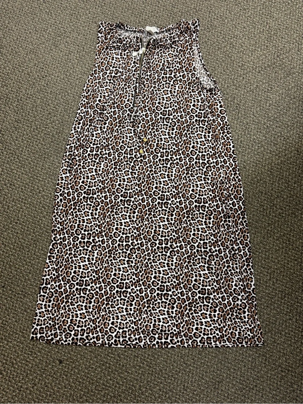 MICHAEL Michael Kors Leopard-Print Mini Dress in Brown and Black